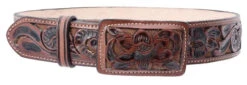 Cinto Vaquero De Cuero Cincelado Original