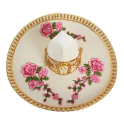 Sombrero De Charro De Gala Bordado Con Flores