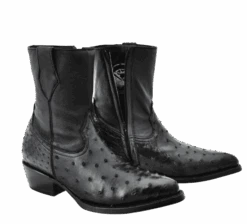 Ostrich Boots Mens - Botas De Avestruz - Skinny Zipper WD 003