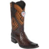 Wild West Botas De Avestruz Horma Versace