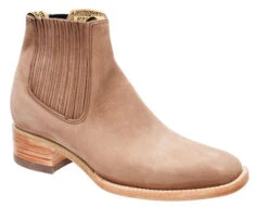 Botines Charros De Gamuza Punta Cuadrada