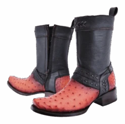 Ostrich Boots Mens - Botas De Avestruz - Casual Zipper WD 016