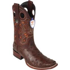 Wild West Botas De Avestruz Horma Rodeo