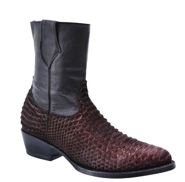 Python Boots Mens - Botas De Pitón Skinny Ziper WD 006