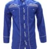 White Diamond Camisa Charra Color Azul