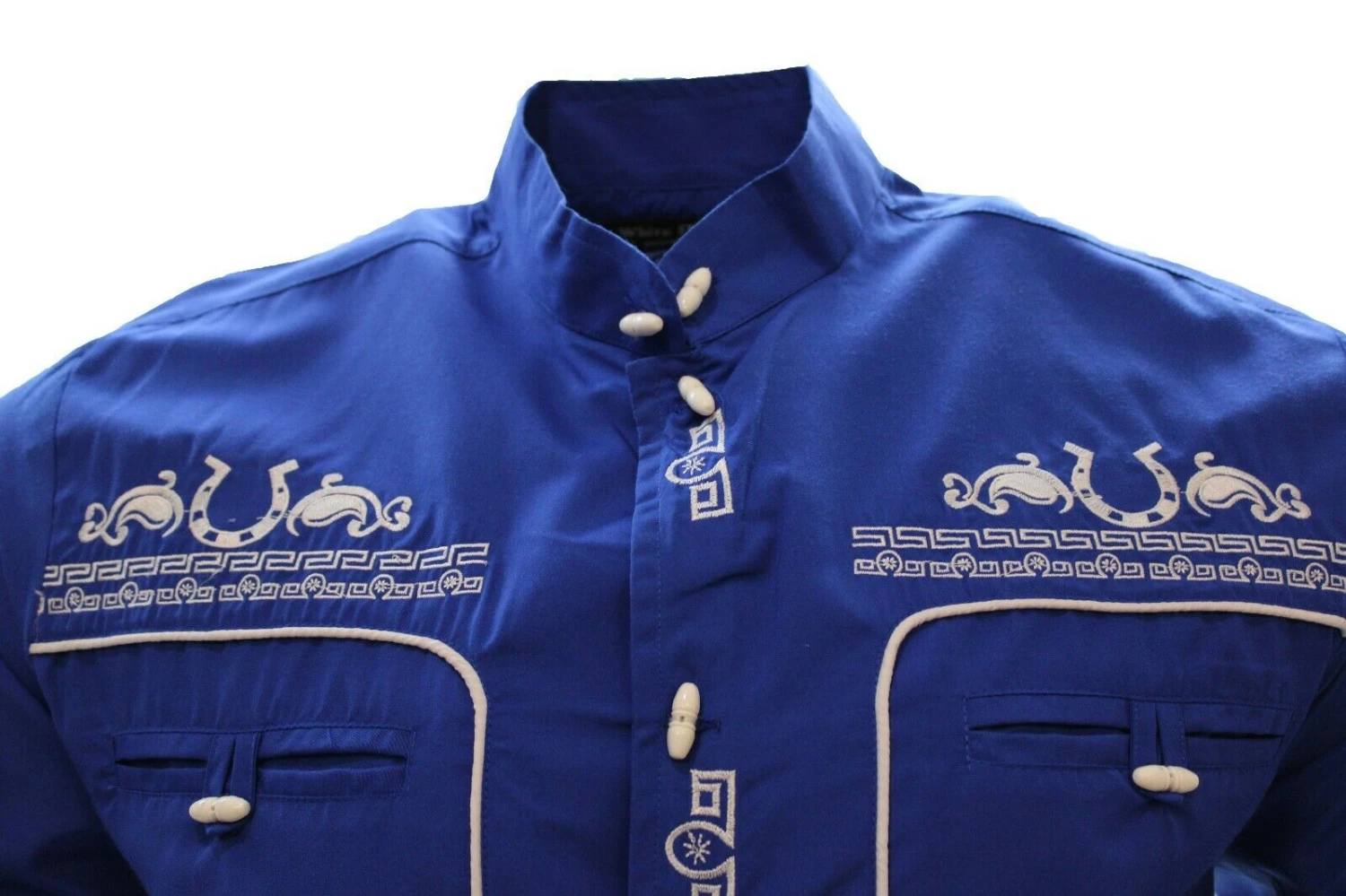 White Diamond Camisa Charra Color Azul 5 White Diamond Camisa Charra Color Azul - Image 5