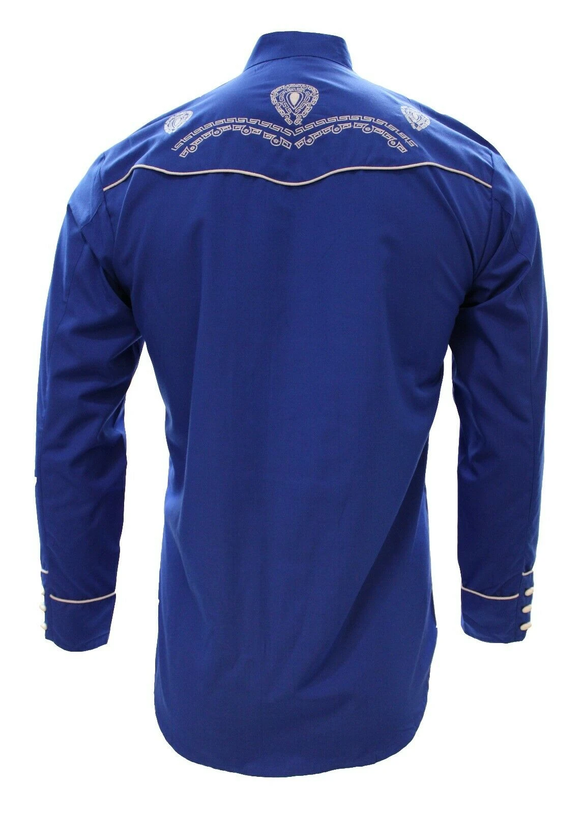 White Diamond Camisa Charra Color Azul 6 White Diamond Camisa Charra Color Azul - Image 6