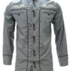 White Diamond Camisa Charra Color Gris